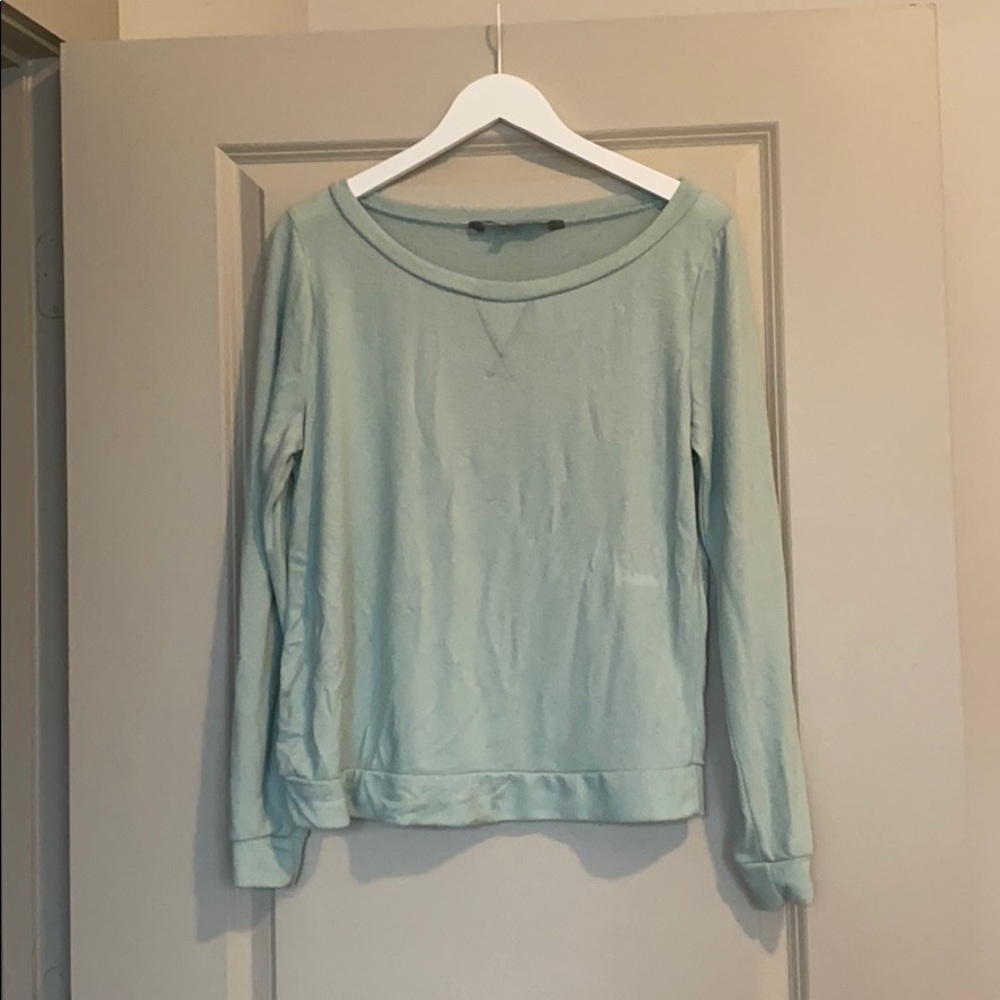Wide neck cozy sweatshirt